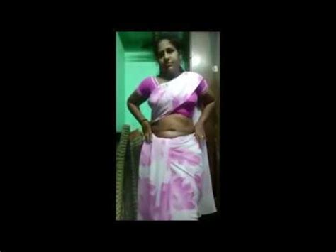 aunty hot saree|Tamil Mom dress change captured his neighbours son